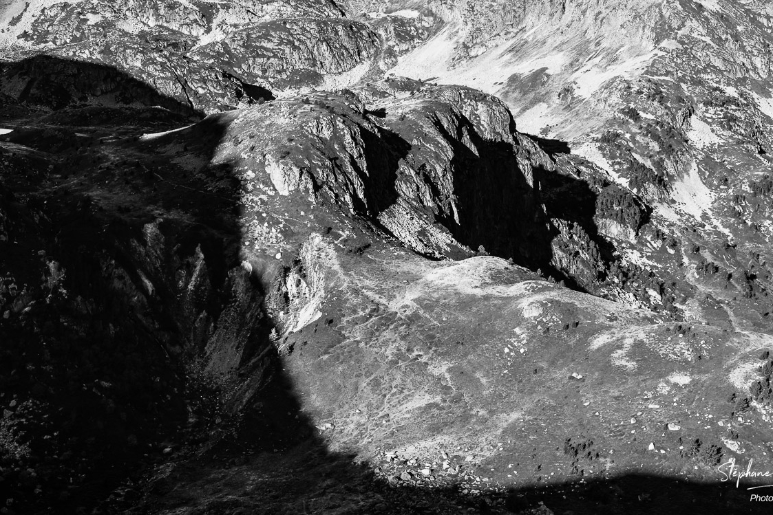 Shadows on mountain